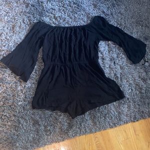 Ambiance plus size off the shoulder romper